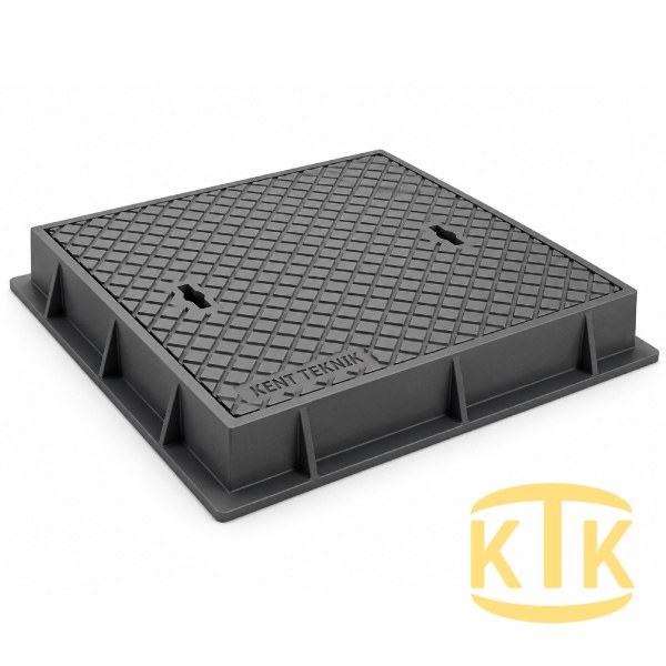 Döküm Rögar Kapağı Takımı Ø600 mm B125 (DKT-600-B7) - Fibretech Kompozit