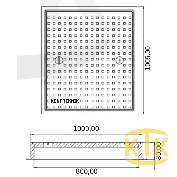 Döküm Rögar Kapağı Takımı Ø600 mm D400 (DKT-600-D9) - Fibretech Kompozit