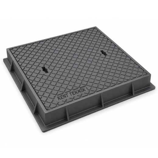 Fibretech Döküm Rögar Kapağı Ø600 mm D400 - DKT-600-D9 - Fibretech Kompozit
