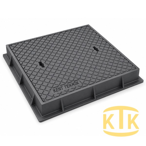 Fibretech Döküm Rögar Kapağı Ø600 mm D400 - DKT-600-D9 - Fibretech Kompozit
