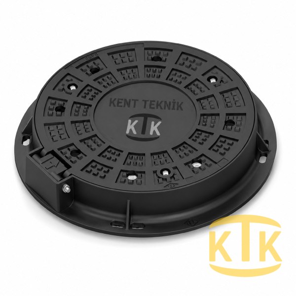 Fibretech Döküm Rögar Kapağı Ø600 mm D400 - DKT-600-D - Fibretech Kompozit