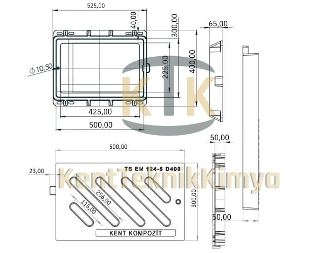 Kompozit Yağmur Suyu Izgara Takımı 300x500 mm
