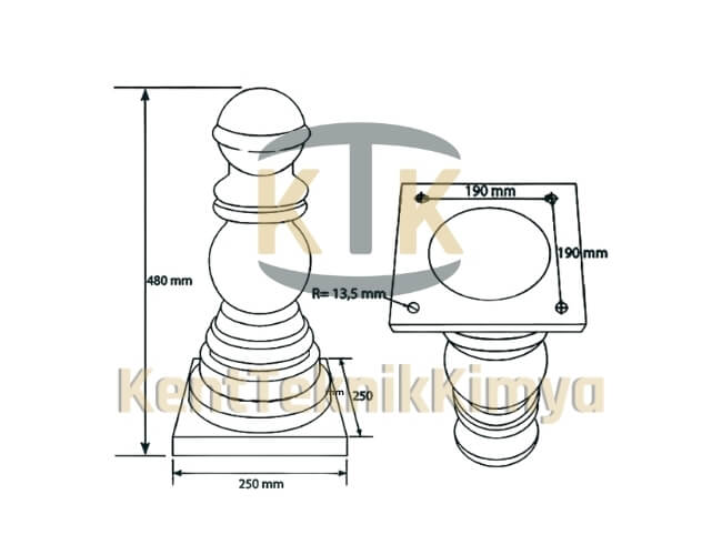 Kompozit Sınır Elemanı 480x250 mm