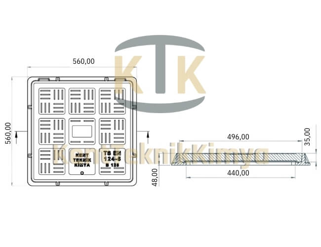 Kompozit Rögar Kapağı Takımı 500x500 mm