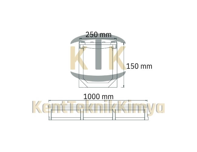 Polimer Drenaj Kanalı 250x1000x150 mm