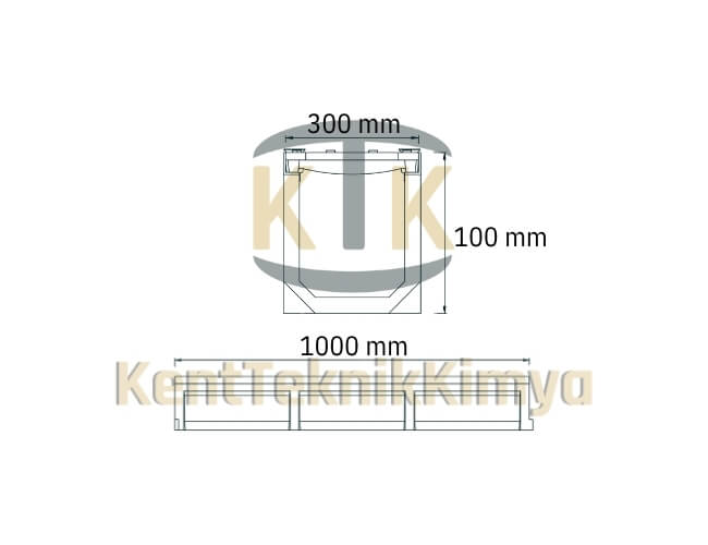 Polimer Drenaj Kanalı 300x1000x100 mm