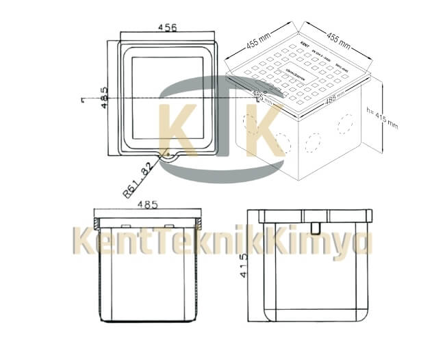 Kompozit Ek Odası Takımı 485x485x415 mm