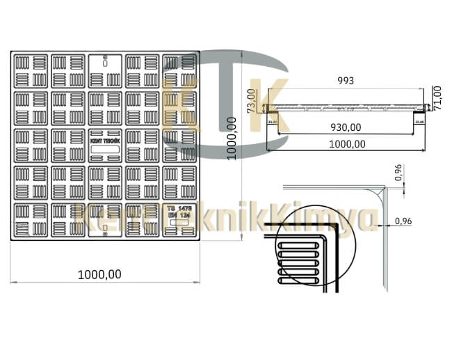 Kompozit Rögar Kapağı Takımı 1000x1000 mm