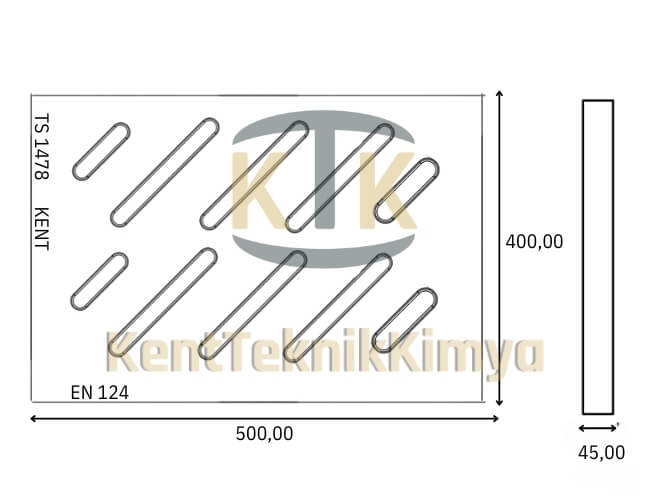 Kompozit Yağmur Suyu Izgara Takımı 400x500 mm