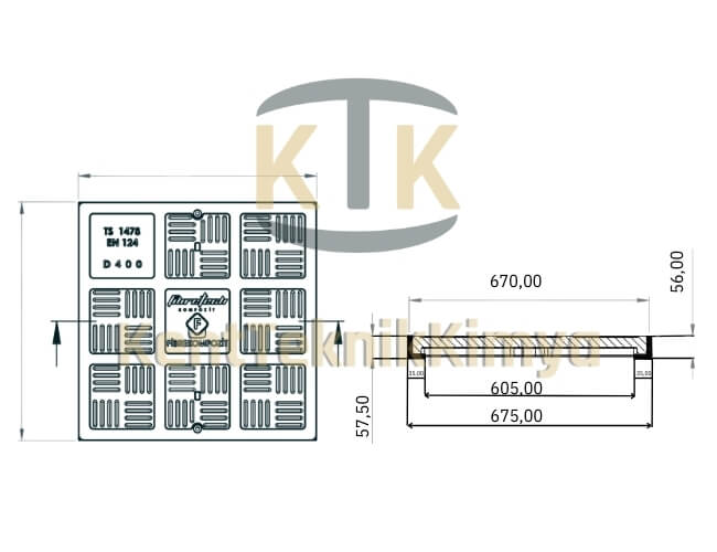 Kompozit Rögar Kapağı Takımı 670x670 mm