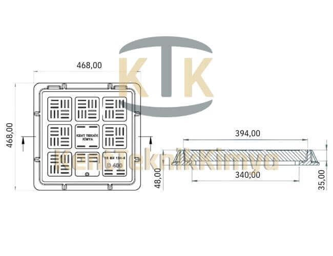 Kompozit Rögar Kapağı Takımı 400x400 mm