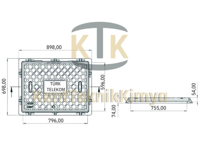 Kompozit Rögar Kapağı Takımı 600x800 mm