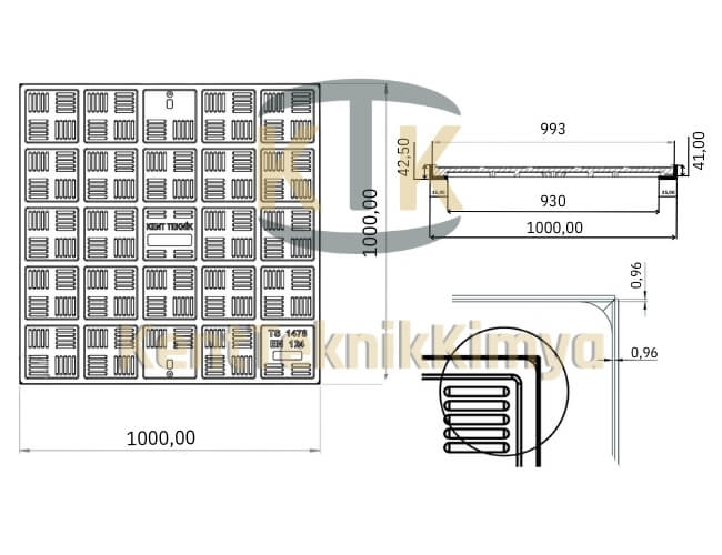 Kompozit Rögar Kapağı Takımı 1000x1000 mm