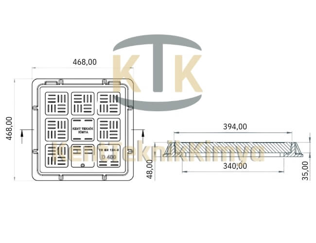 Kompozit Rögar Kapağı Takımı 400x400 mm